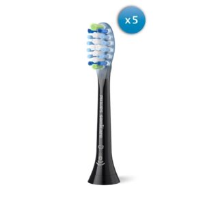Zobu birste Philips  | Toothbrush Heads | HX9045/88 Sonicare Premium Plaque Defence | Heads | For adults | Number of brush heads included 5 | Black 