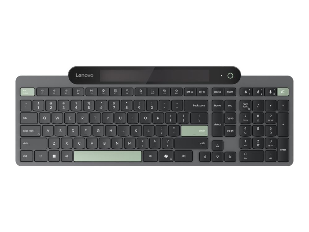 Computer keyboard Lenovo Self-Charging Bluetooth Keyboard-US Euro | Keyboard | Bluetooth | US Euro | Black