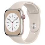 Smart watches Apple  Watch Series 8 GPS 45mm Aluminium Case with Sport Band Starlight
