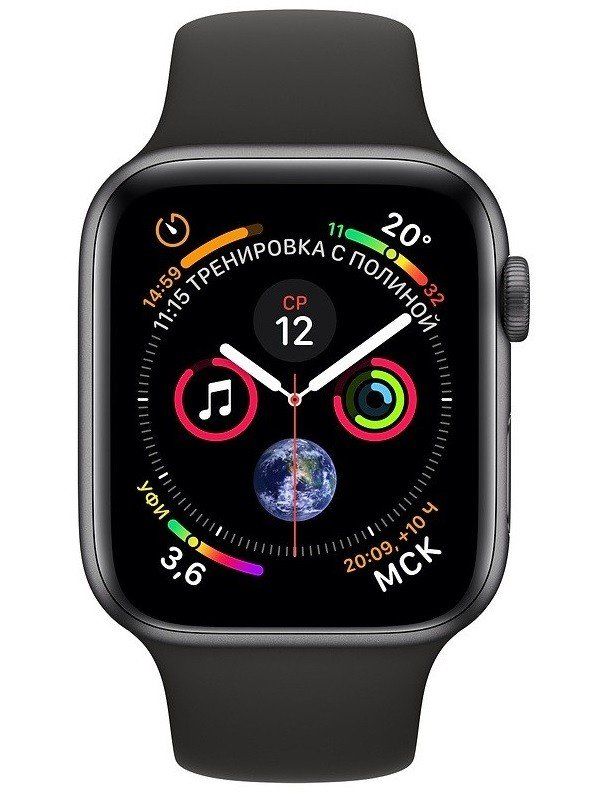 Viedpulksteni Apple Watch Series 4 40mm Aluminium Sport Band Aluminium Black