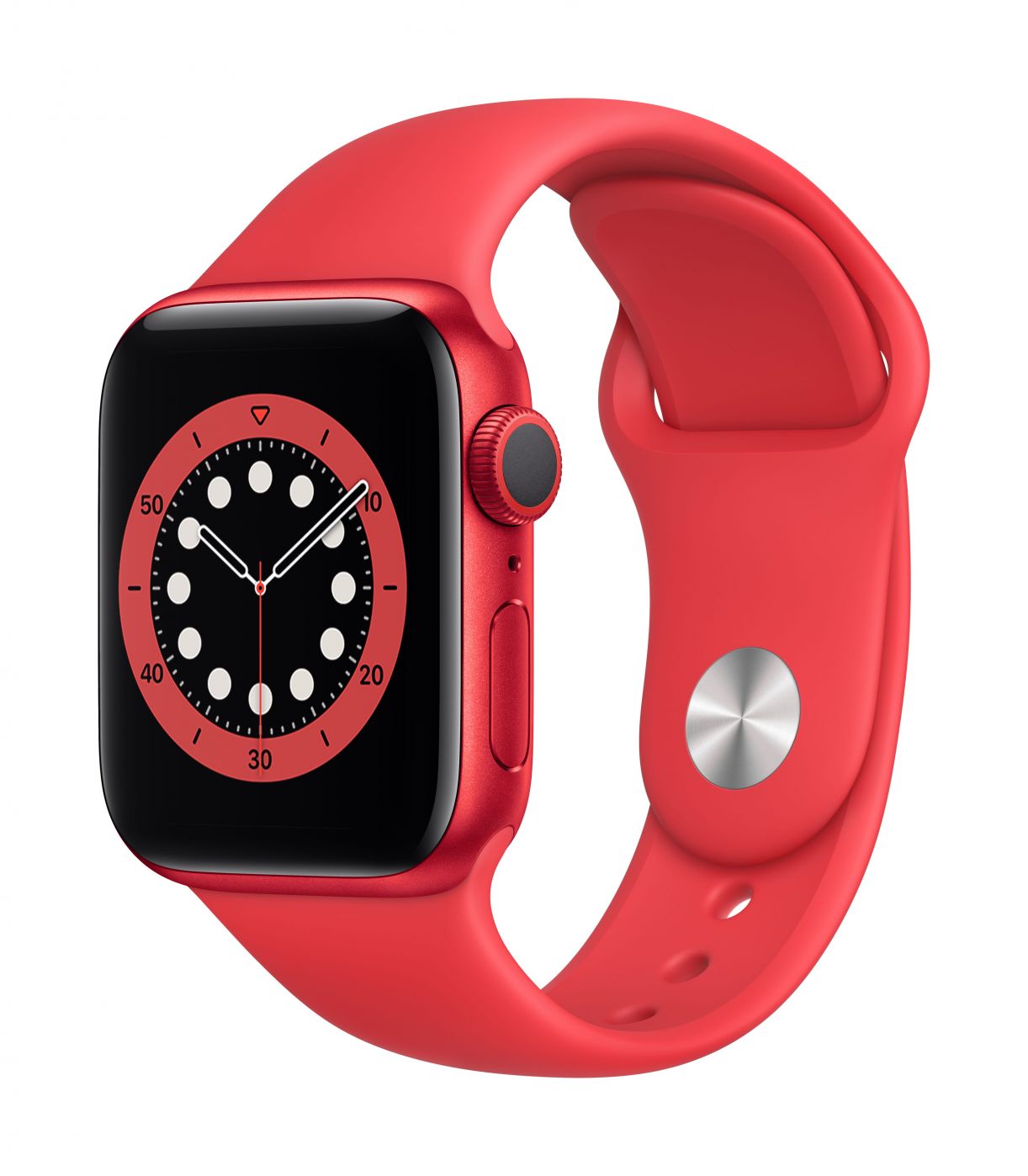 Viedpulksteni Apple Watch Series 6 GPS, 40mm Product (Red) Aluminium Case With Sport Band - Regular Red