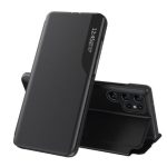 Kaaned - kaaned Eco Samsung Galaxy S23 Ultra with flip stand Leather View Case Black