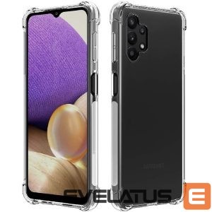 Aizmugurējais vāciņš Evelatus Samsung Galaxy A32 Military Shockproof Silicone Case TPU Transparent