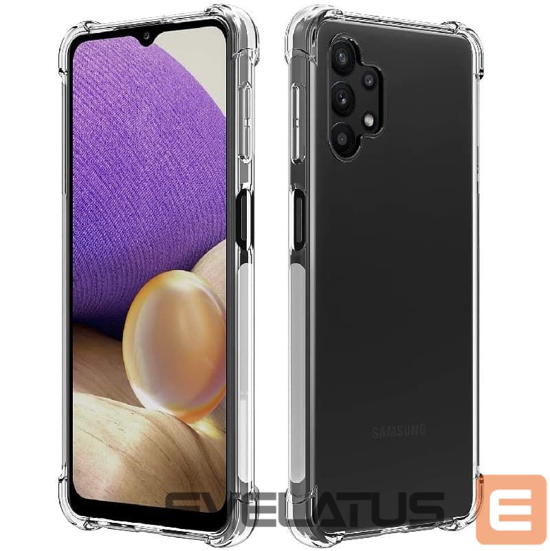 Tagakaaned Evelatus Samsung Galaxy A32 Military Shockproof Silicone Case TPU Transparent