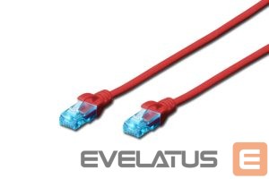 Converter Digitus  CAT 5e U-UTP Patch cord, PVC AWG 26/7, Modular RJ45 (8/8) plug, 0.5 m, Red 