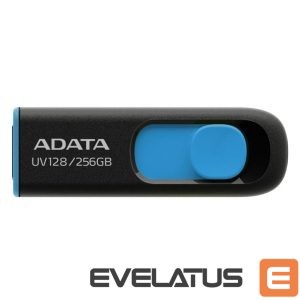 Flash drive ADATA  MEMORY DRIVE FLASH USB3 256GB/BLK/BLUE AUV128-256G-RBE 