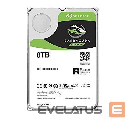 Kõvaketas HDD SeaGate HDD||Barracuda|8TB|SATA 3.0|256 MB|5400 rpm|Discs/Heads 4/8|3,5"|ST8000DM004