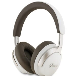 Bezvadu austiņas Guess  PU Leather Script Logo ANC/ENC Wireless Headphone Beige 