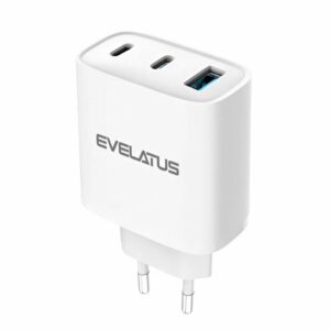 Adapteris Evelatus  45W Max Fast Charger EU USB-C1/USB-C1/USB-A - RCE-4501ACCL White