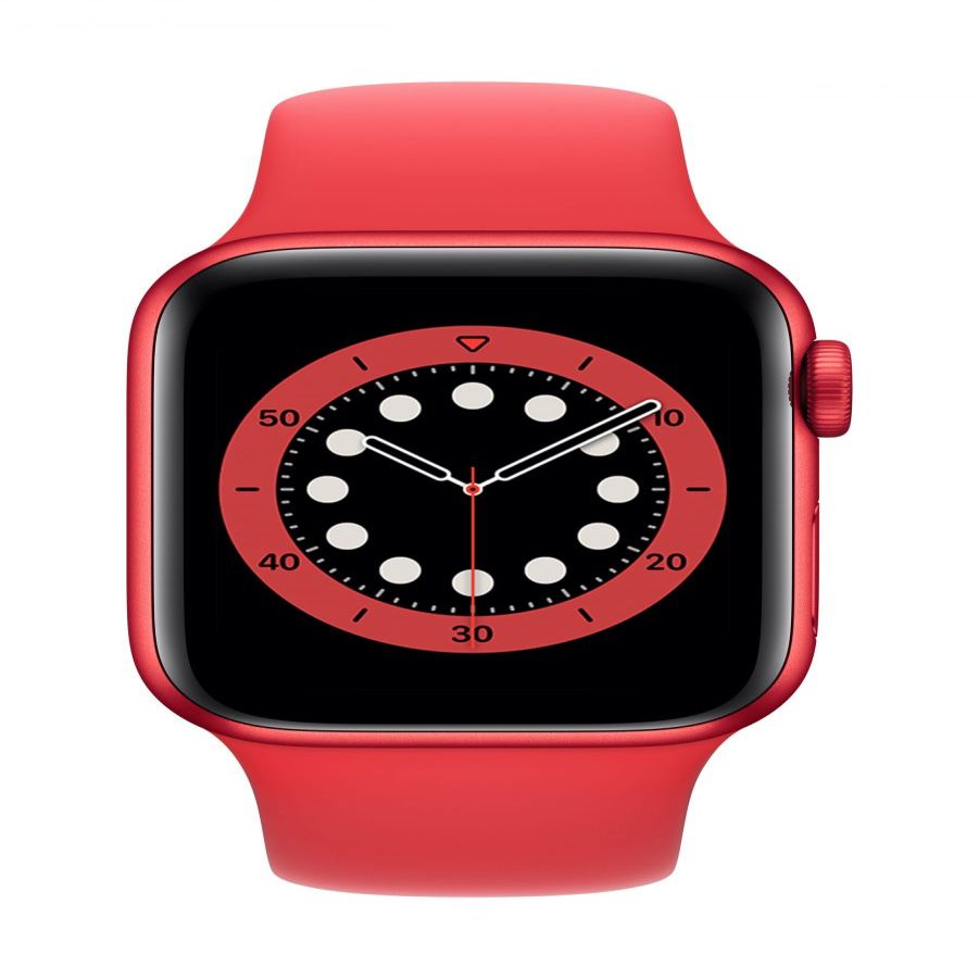 Viedpulksteni Apple Watch Series 6 GPS, 40mm Product (Red) Aluminium Case With Sport Band - Regular Red