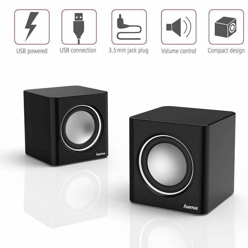 Bezvadu skaļrunis Hama Sonic Mobil 185 Notebook Speaker Black Silver