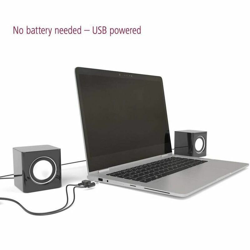 Bezvadu skaļrunis Hama Sonic Mobil 185 Notebook Speaker Black Silver