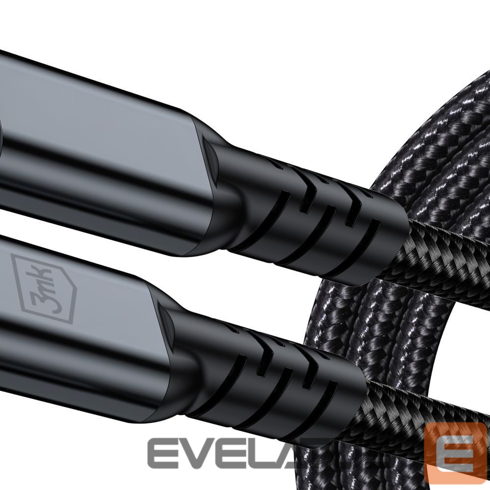 Muud kaubad 3MK 3mk Hyper Cable N-SERIES Thunderbolt 4 USB-C / USB-C 1m 48V/5A 40Gb/s 240W 8K60Hz - black