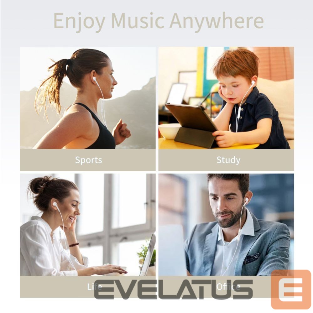 Muud kaubad Tech-Protect Tech-Protect Ultraboost Core Mini Jack Wired Headphones - White