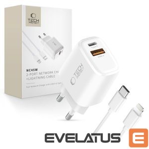 Other goods Tech-Protect  Tech-Protect NCA45W-GAN 2-Port 45W Wall Charger - White 