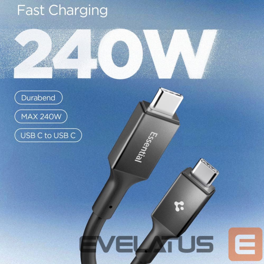 Other goods Spigen Spigen Essential EB24012CC USB-C / USB-C 240W 120cm Cable - Black