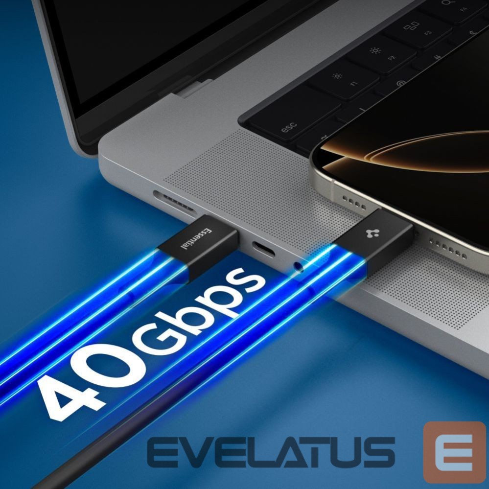 Other goods Spigen Spigen Essential EB24012CC USB-C / USB-C 240W 120cm Cable - Black