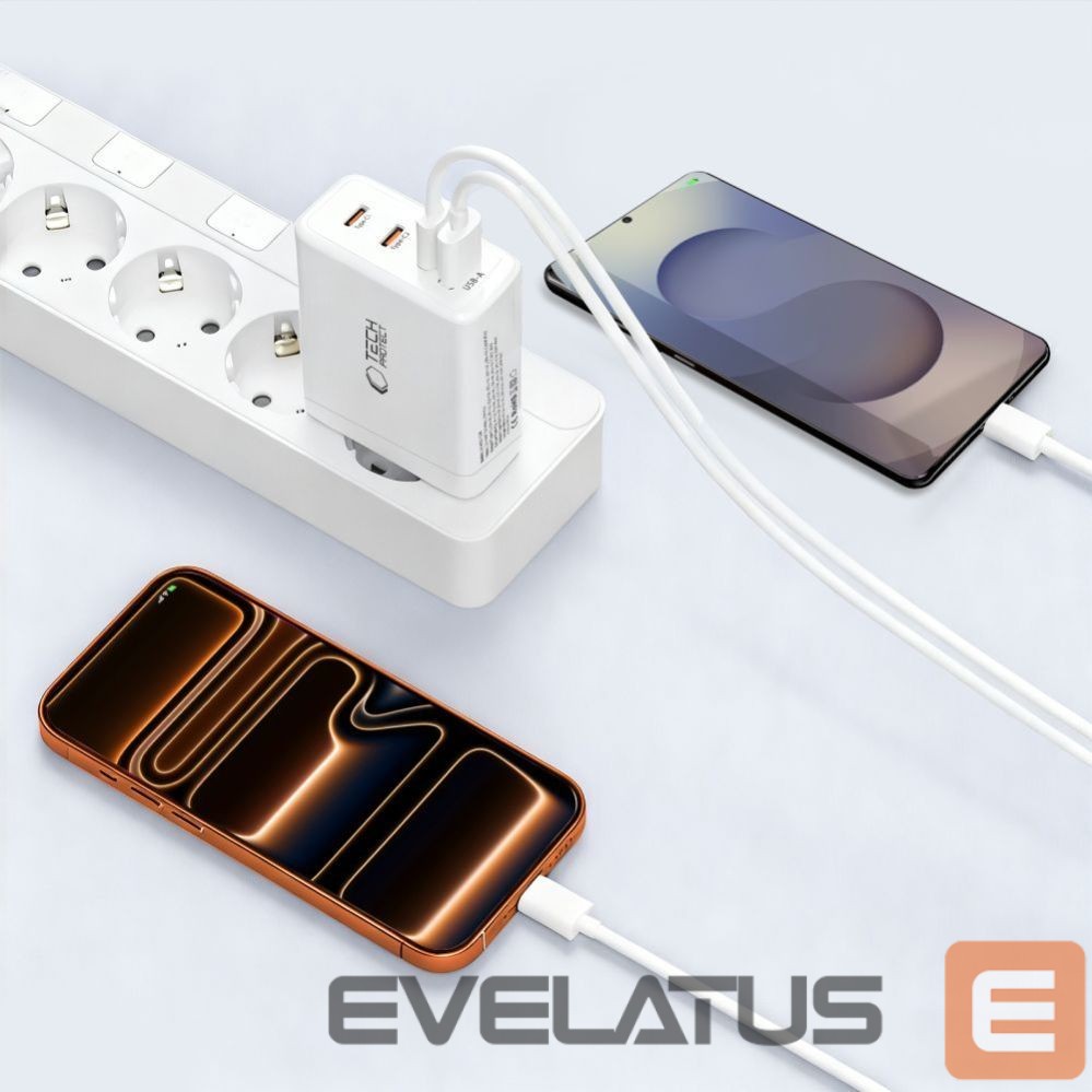 Muud kaubad Tech-Protect Tech-Protect NC140W-GAN 4-Port 140W Wall Charger - White