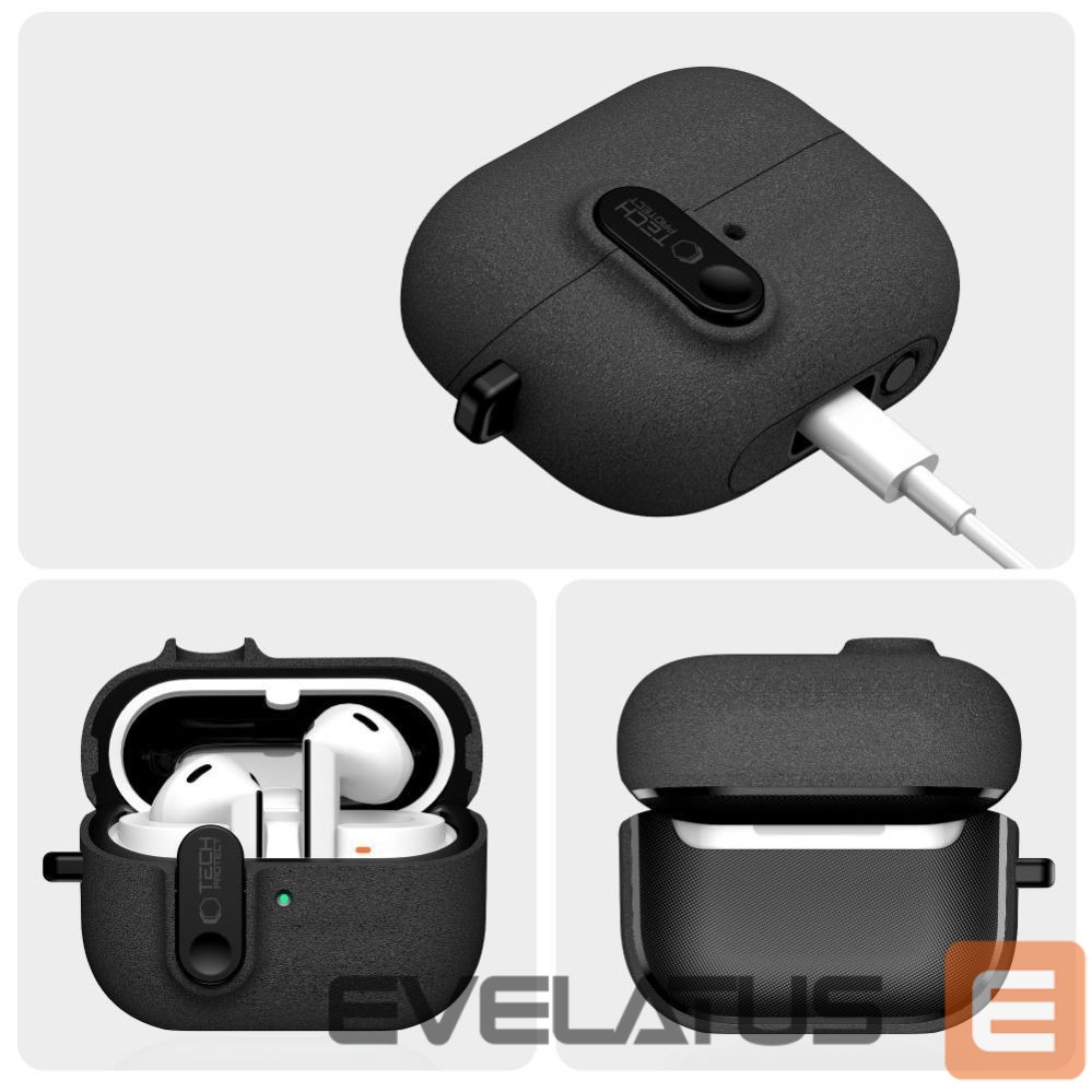 Muud kaubad Tech-Protect Tech-Protect Slim Hook Case for Samsung Galaxy Buds 3 / 3 FE / 3 Pro - Black