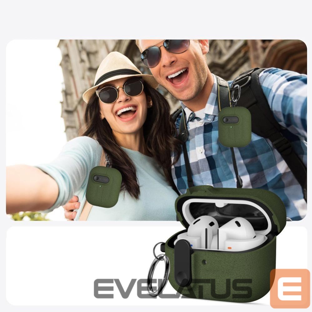 Muud kaubad Tech-Protect Tech-Protect Slim Hook Case for Samsung Galaxy Buds 3 / 3 FE / 3 Pro - Green