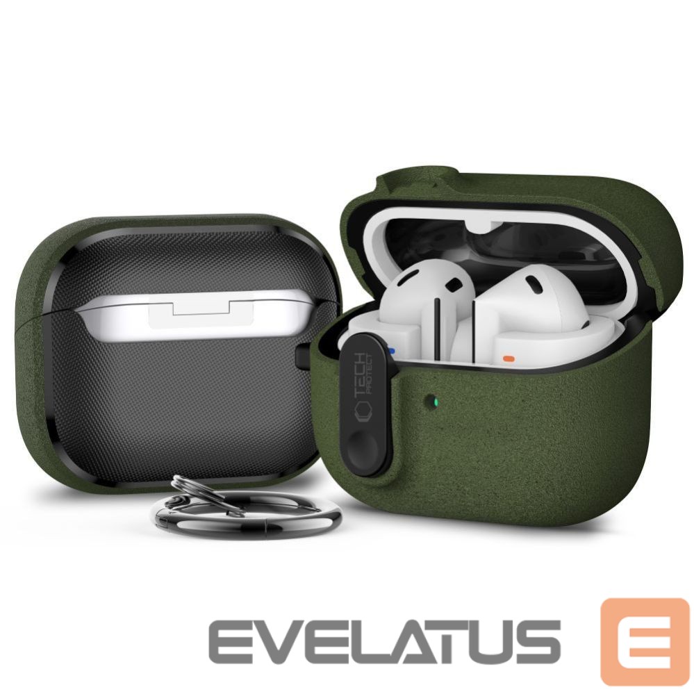 Muud kaubad Tech-Protect Tech-Protect Slim Hook Case for Samsung Galaxy Buds 3 / 3 FE / 3 Pro - Green