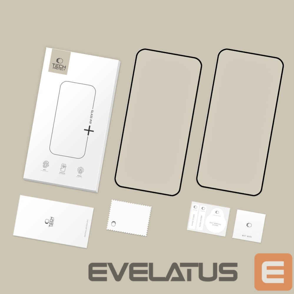 Muud kaubad Tech-Protect Tech-Protect Glass Fit+ 2-Pack Tempered Glass for Xiaomi Redmi Note 15 Pro 5G - Black