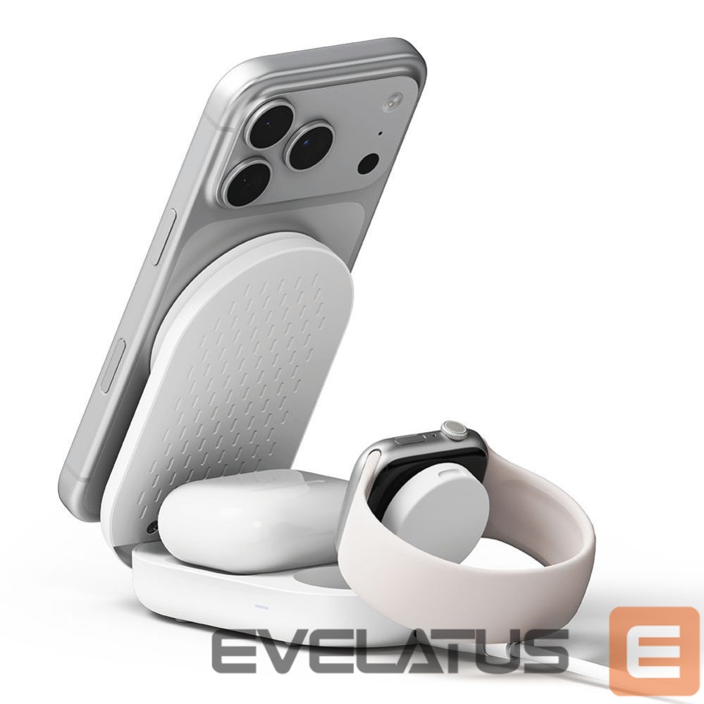 Other goods Ringke Ringke QI2.2 25W 3in1 Magnetic MagSafe Inductive Charger - White