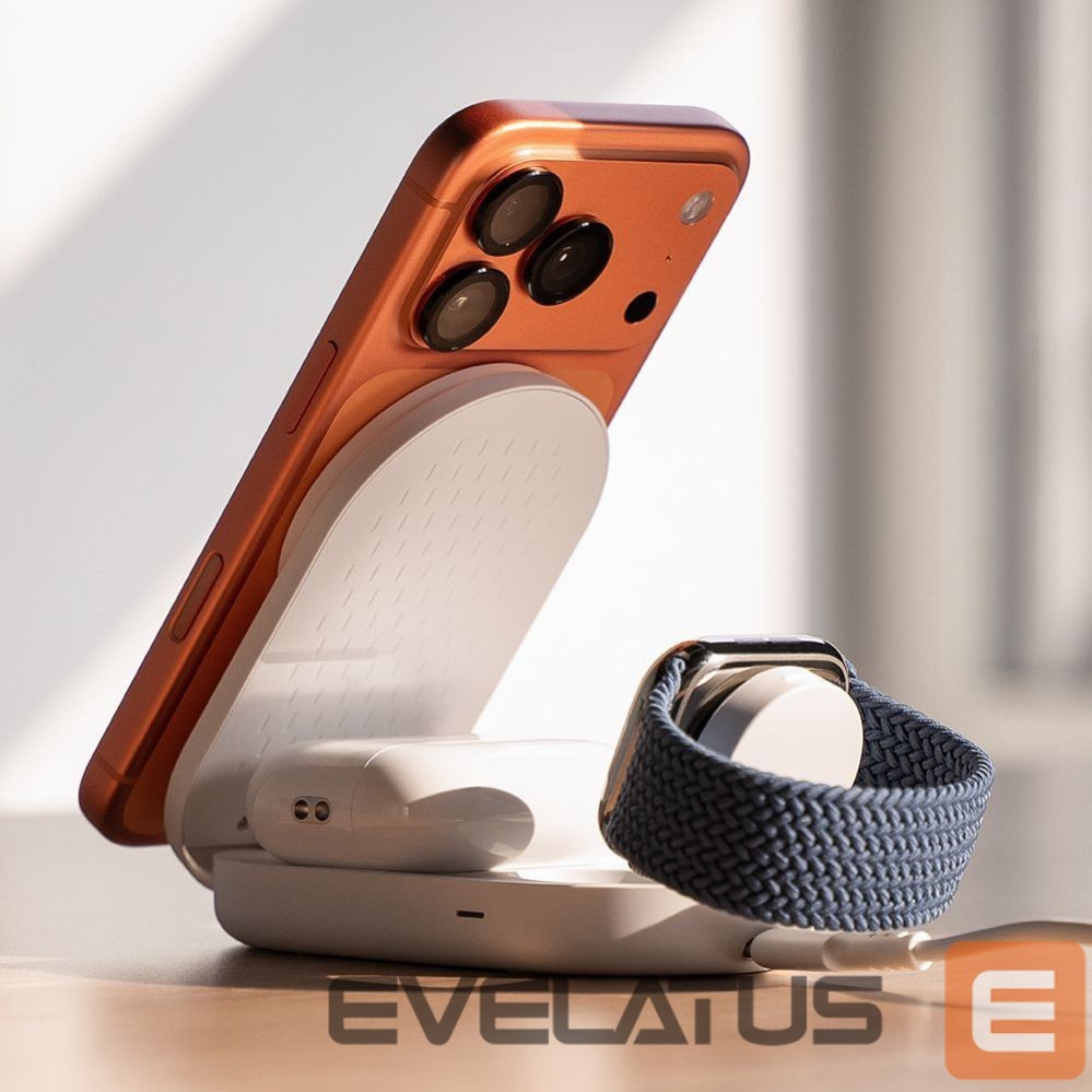 Other goods Ringke Ringke QI2.2 25W 3in1 Magnetic MagSafe Inductive Charger - White