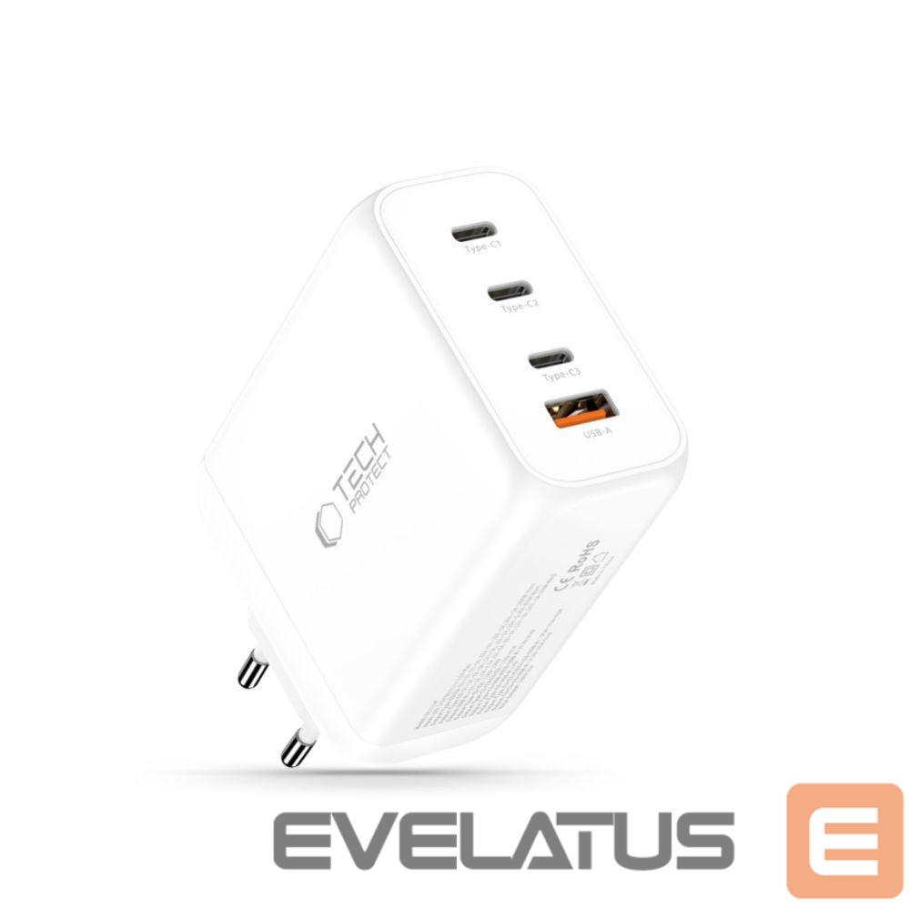 Muud kaubad Tech-Protect Tech-Protect NC200W-GaN 4-Port 200W Wall Charger - White