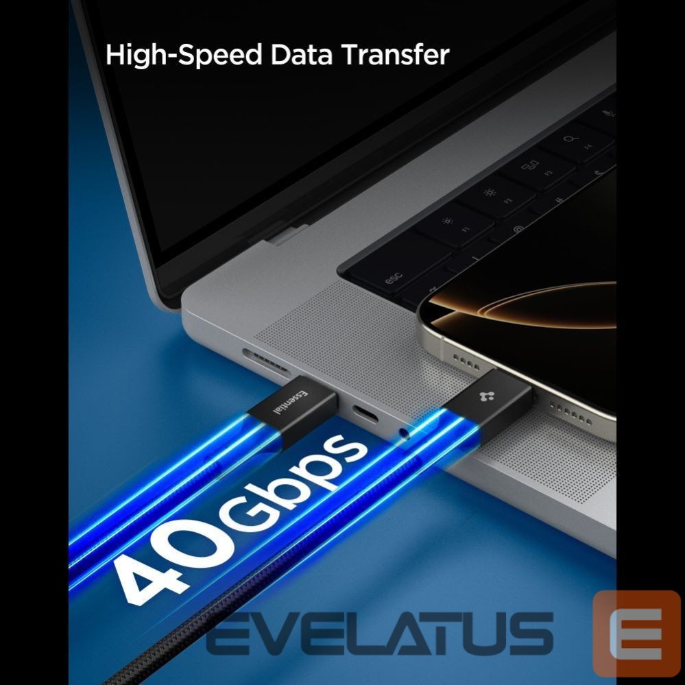 Other goods Spigen Spigen Essential EB24015CC USB-C / USB-C 240W 150cm Cable - Black