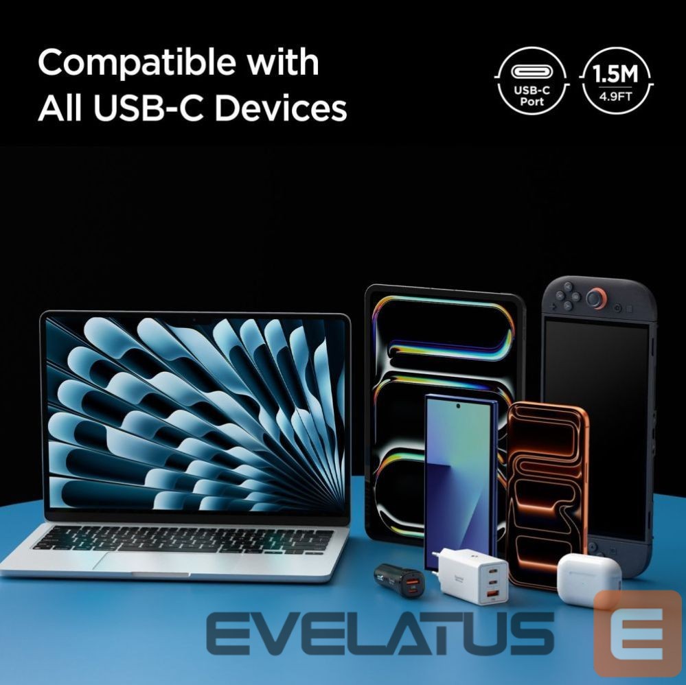 Other goods Spigen Spigen Essential EB24015CC USB-C / USB-C 240W 150cm Cable - Black