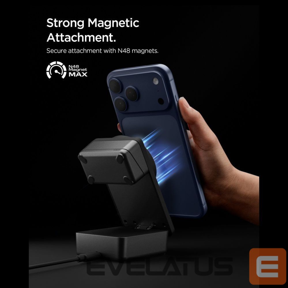 Other goods Spigen Spigen Essential Qi2.2 25W 3in1 MagSafe Magnetic Wireless Charger - Black