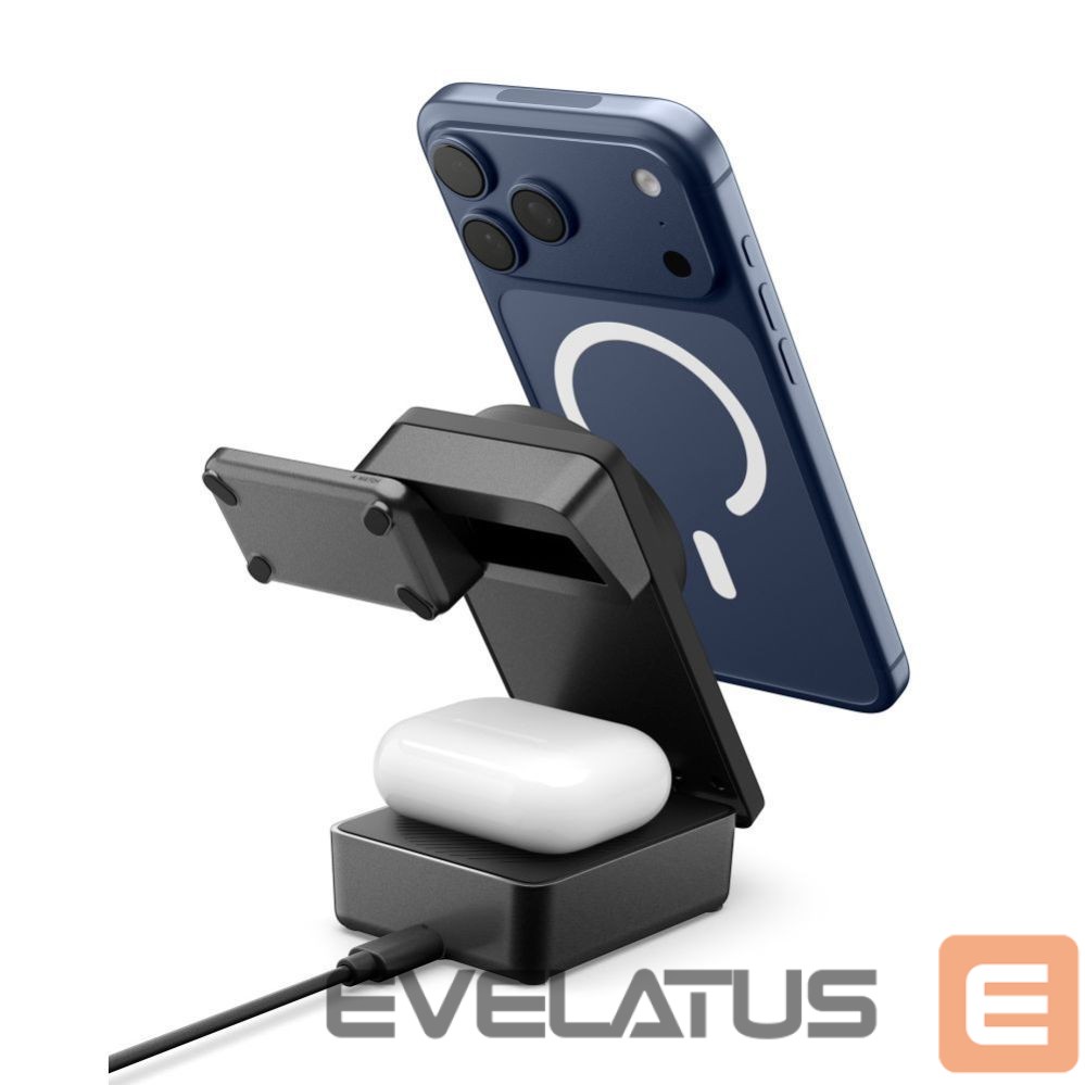 Other goods Spigen Spigen Essential Qi2.2 25W 3in1 MagSafe Magnetic Wireless Charger - Black