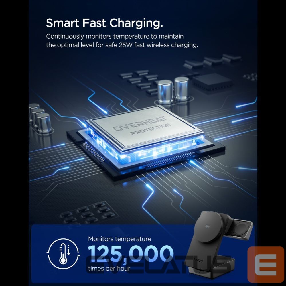 Other goods Spigen Spigen Essential Qi2.2 25W 3in1 MagSafe Magnetic Wireless Charger - Black