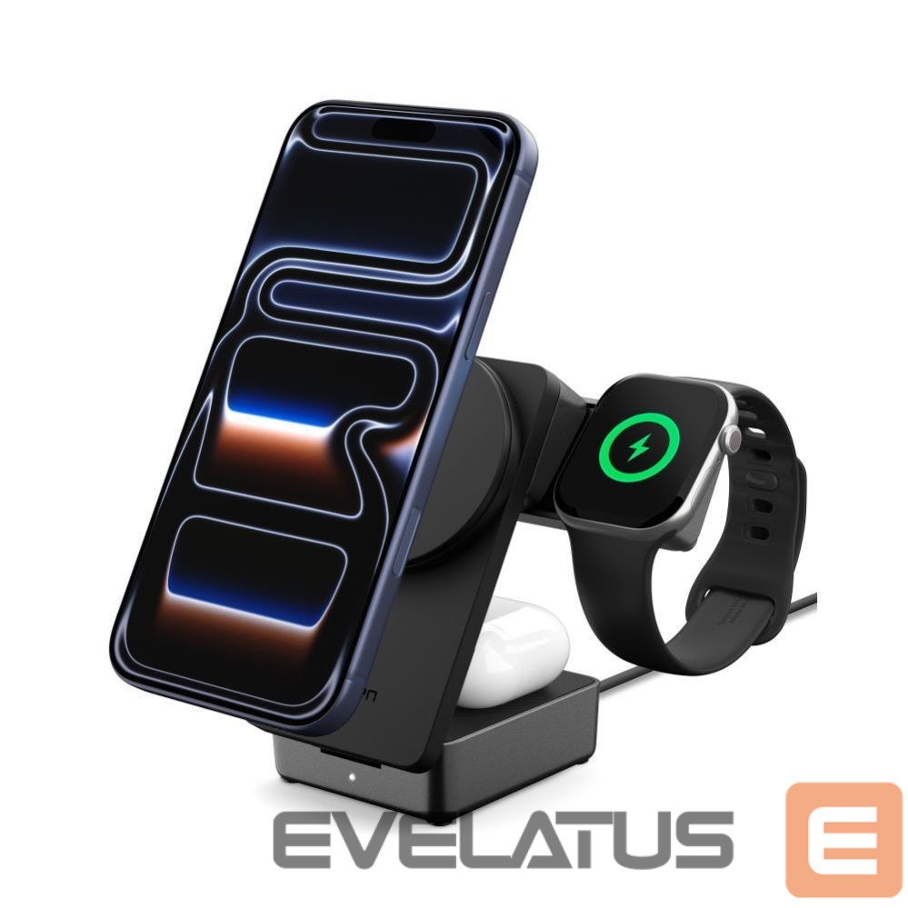 Other goods Spigen Spigen Essential Qi2.2 25W 3in1 MagSafe Magnetic Wireless Charger - Black