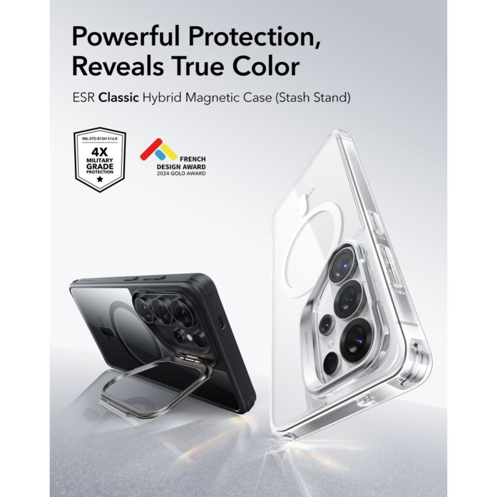 Muud kaubad ESR ESR Classic Hybrid Kickstand MagSafe Case for Samsung Galaxy S26 Ultra - Clear Black