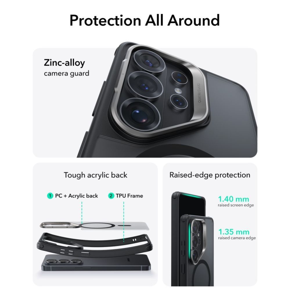 Muud kaubad ESR ESR Classic Hybrid Kickstand MagSafe Case for Samsung Galaxy S26 Ultra - Black