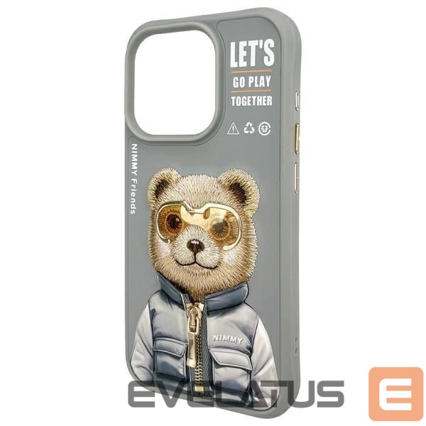 Muud kaubad Nimmy Nimmy Cool&Cute 2.0 Bear Case for iPhone 15 Pro Max - Gray