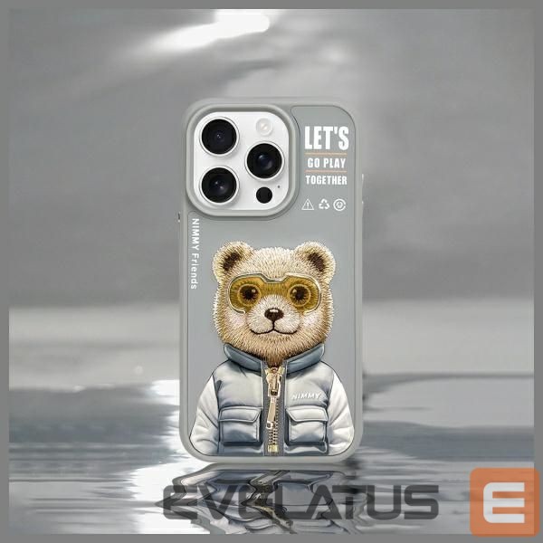 Muud kaubad Nimmy Nimmy Cool&Cute 2.0 Bear Case for iPhone 15 Pro Max - Gray