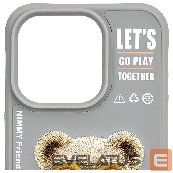 Muud kaubad Nimmy Nimmy Cool&Cute 2.0 Bear Case for iPhone 15 Pro Max - Gray