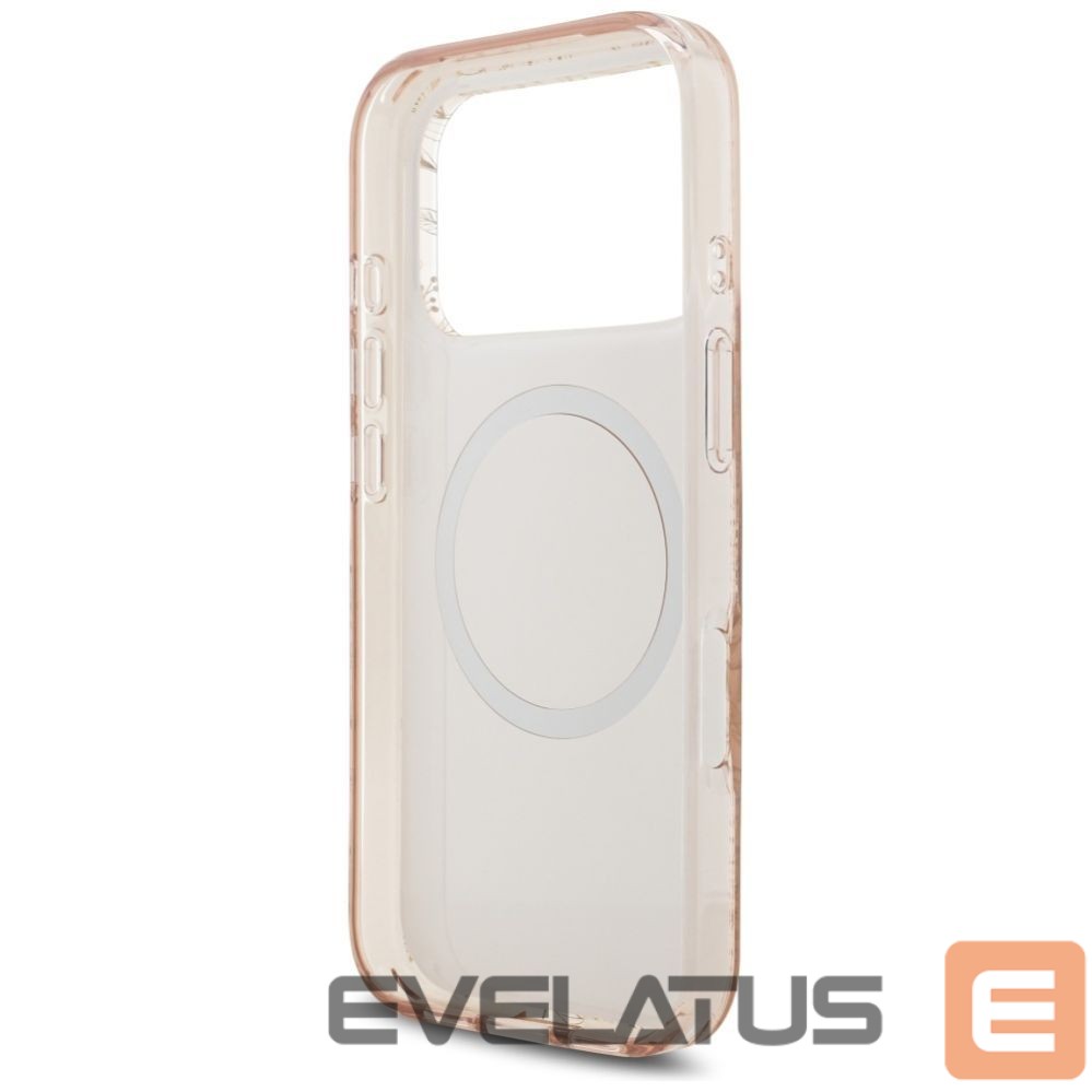 Muud kaubad Guess Guess IML Flowers Electro Pearl Strap MagSafe Case for iPhone 17 Pro - Pink