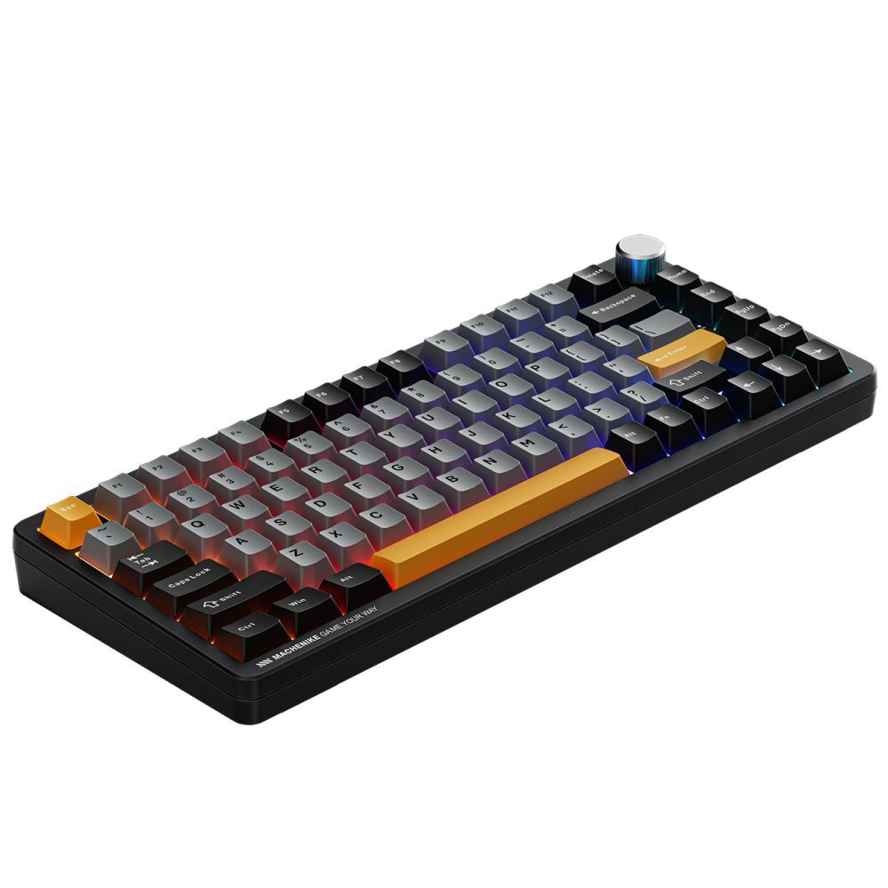Arvuti klaviatuur Machenike Machenike K600-B82W Wireless Mechanical Backlit Gaming Keyboard GR Silver Switch - Black