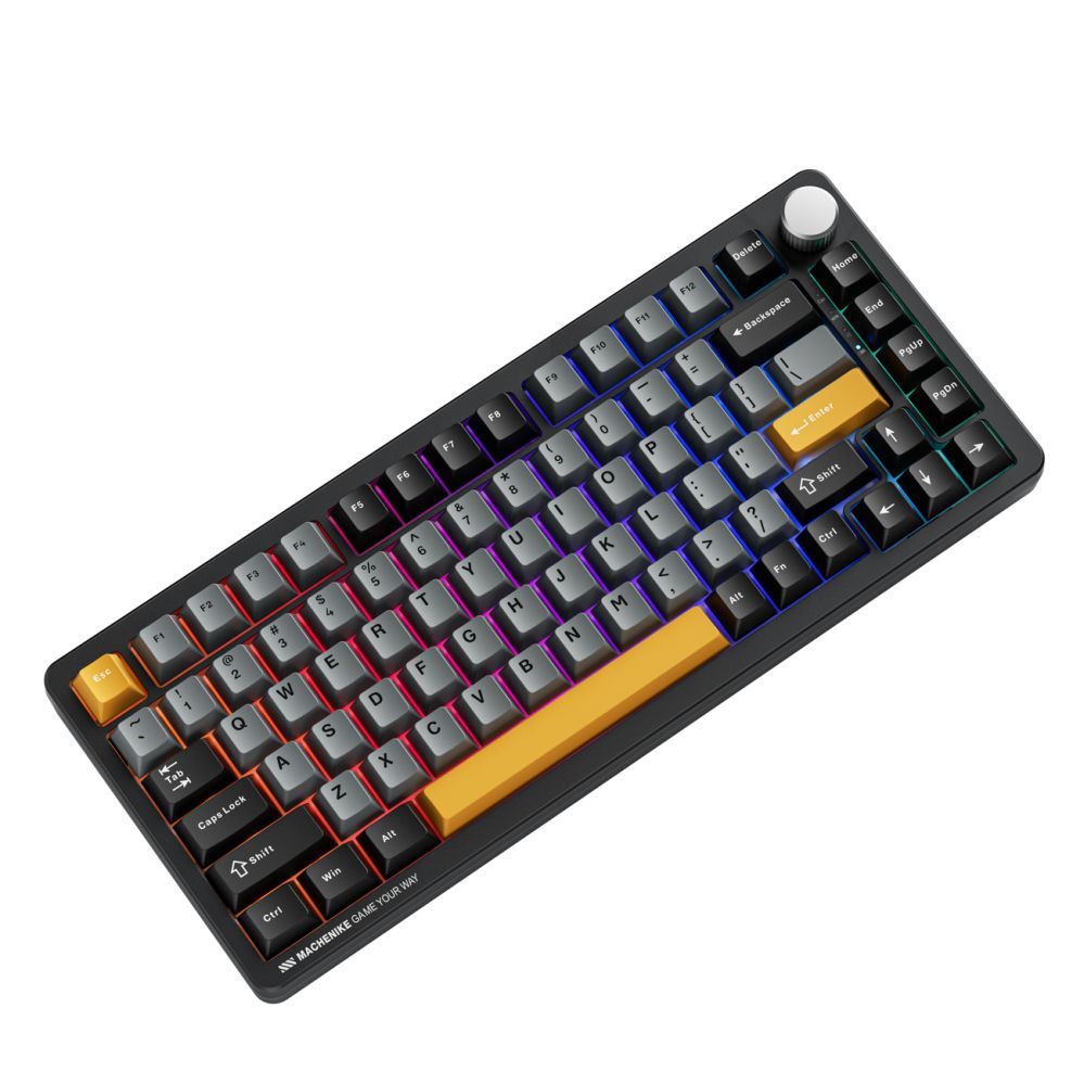 Arvuti klaviatuur Machenike Machenike K600-B82W Wireless Mechanical Backlit Gaming Keyboard GR Silver Switch - Black