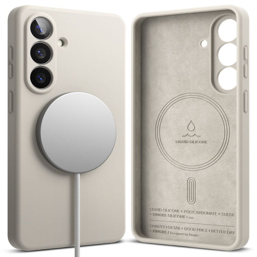 Muud kaubad Ringke Ringke Silicone MagSafe Case for Samsung Galaxy S26+ - Beige