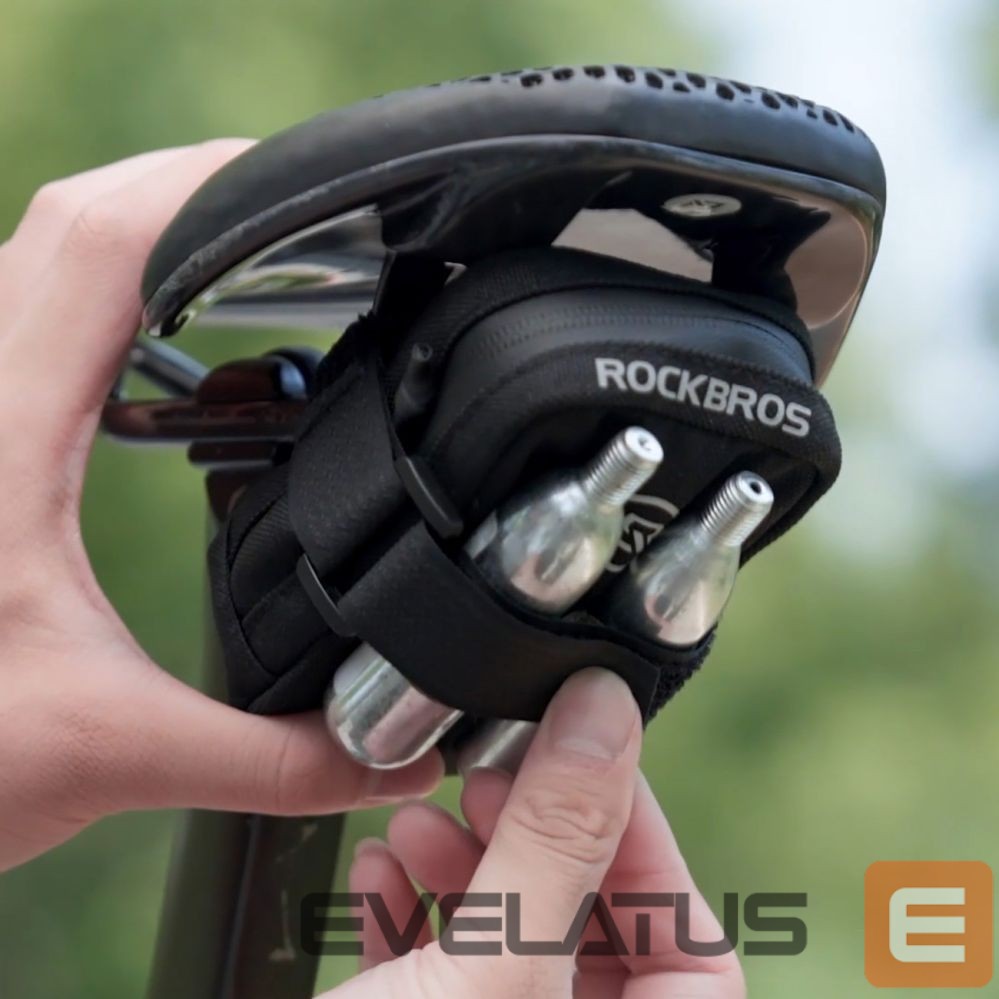 Jalgratta tarvik Rockbros Rockbros Mini Saddle Bag with CO2 Cartridge Holder - Black/Green