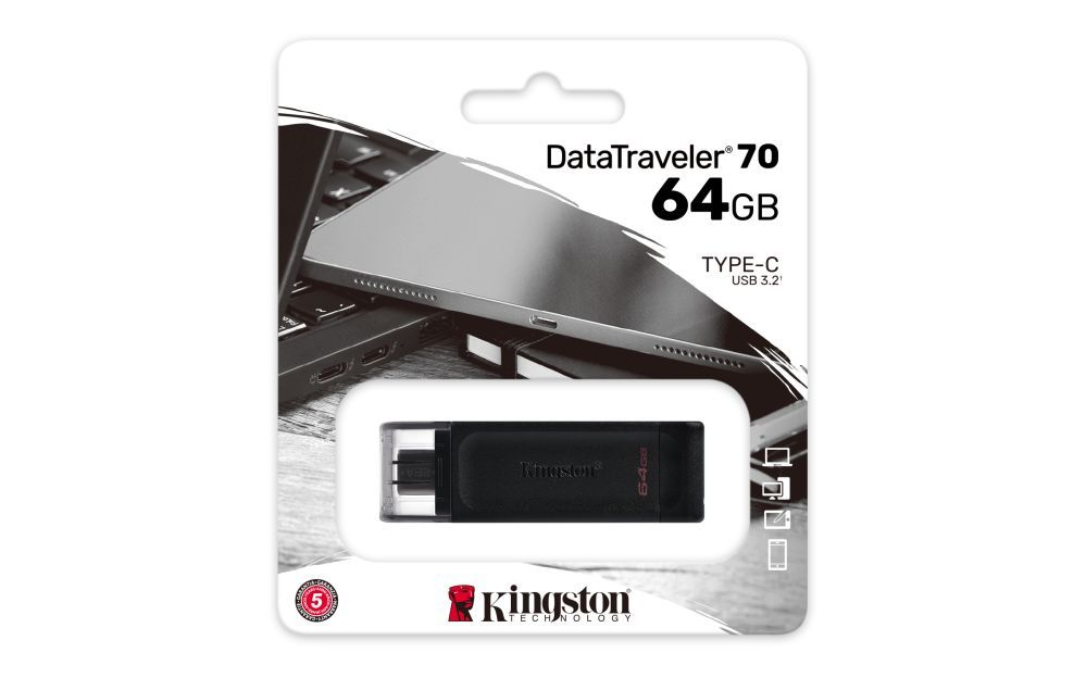 Citi Kingston Kingston pendrive 64GB USB-C DT70 black