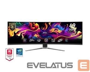 Monitor MSI  Monitor||MPG 491CQP QD-OLED|49"|Gaming/Curved|Panel QD-OLED|5120x1440|32:9|144Hz|Matte|0.03 ms|Swivel|Height adjustable|Tilt|Colour Black|MPG491CQPQD-OLED 