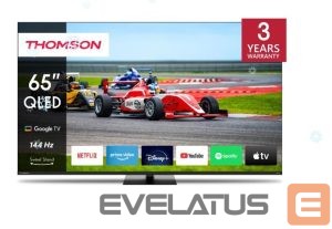 TV Thomson  TV Set||65"|4K/Smart|QLED|3840x2160|Wireless LAN|Bluetooth|Google TV|Black|65QG7C14 