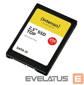 Hard drive SSD Intenso  SSD||256GB|SATA 3.0|SLC|Write speed 500 MBytes/sec|Read speed 520 MBytes/sec|2,5"|3812440 