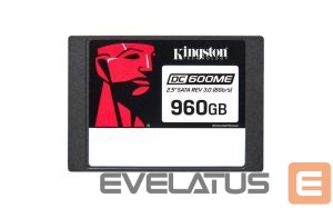 Kõvaketas SSD Kingston  SSD||960 GB|Serial ATA III|1752xTBW rating|MTBF 2000000 h|Read speed 560 MB/s|Write speed 530 MB/s|2.5"|SEDC600ME/960G 